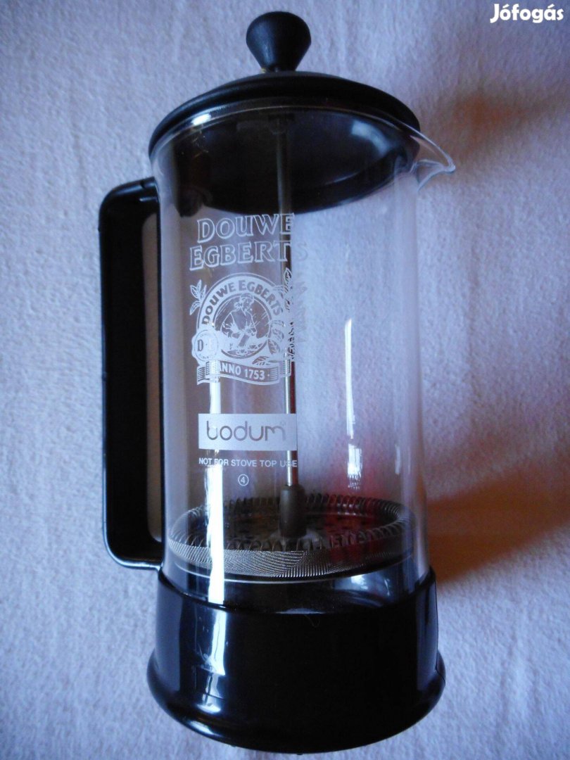 Bodum, Douwe Egberts, French press, dugattyús 1 literes kávé-teafőző