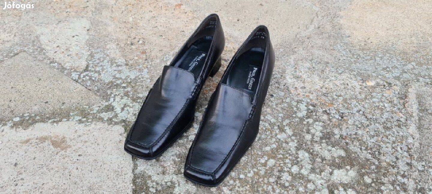 Bogárfekete 38-as Paul Green női alkalmi magas bőrcipő eladó