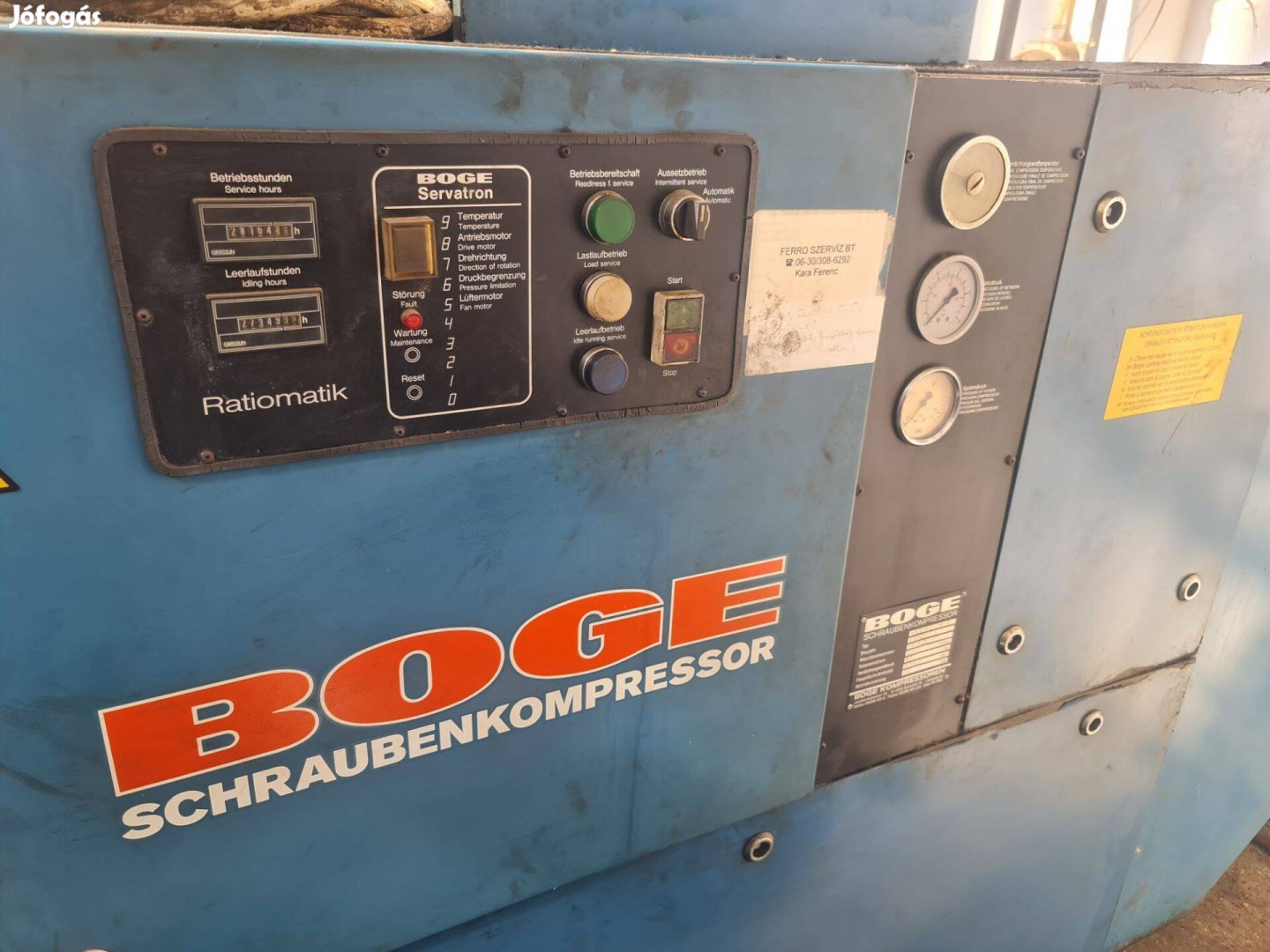 Boge csavarkompresszor 22 kW