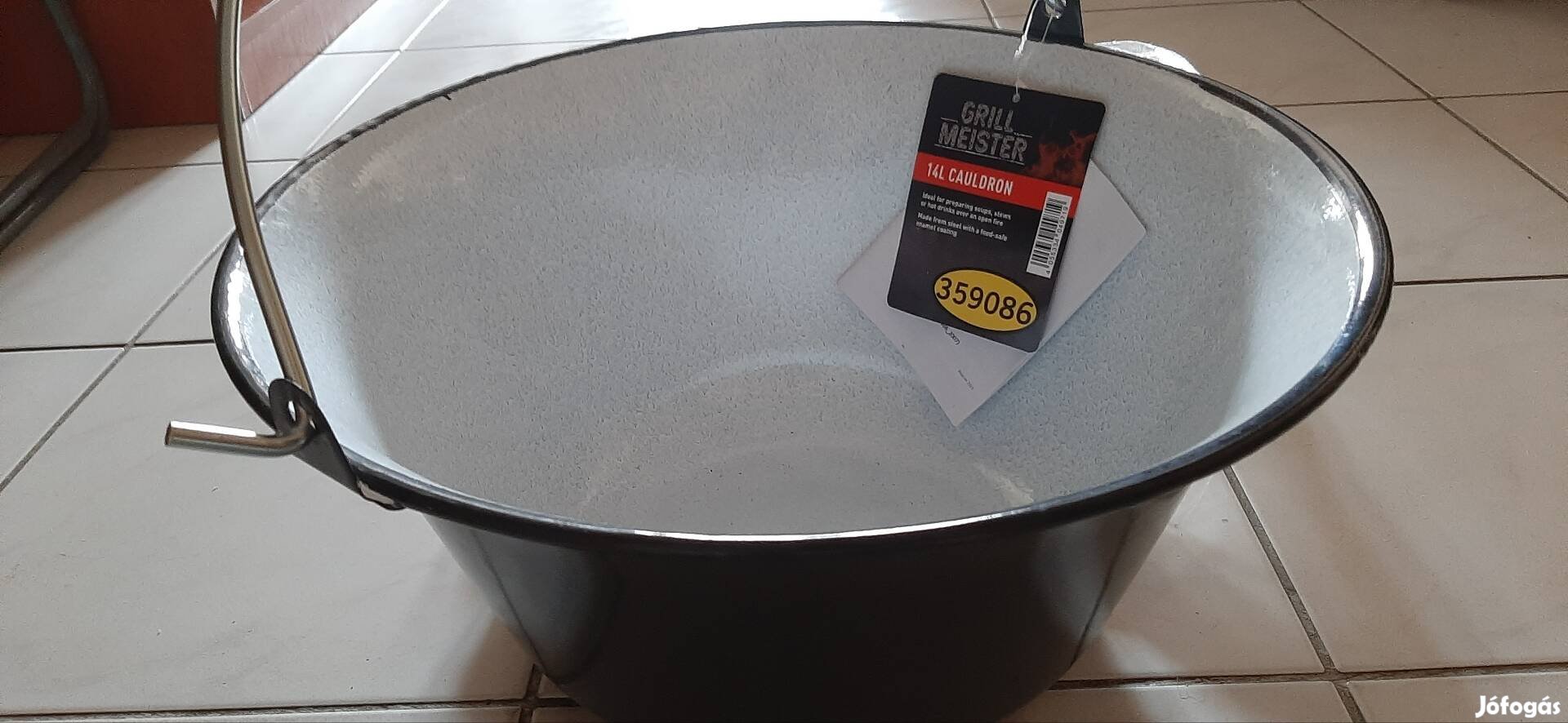 Bogrács- kondér zománcos új 14liter egész családnak!