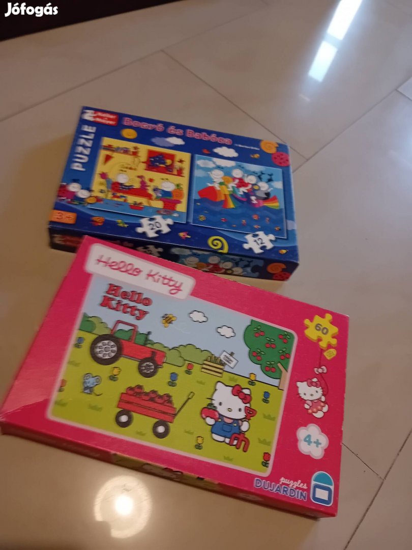 Bogyó és Babóca Hello Kitty társasjátékok puzzle