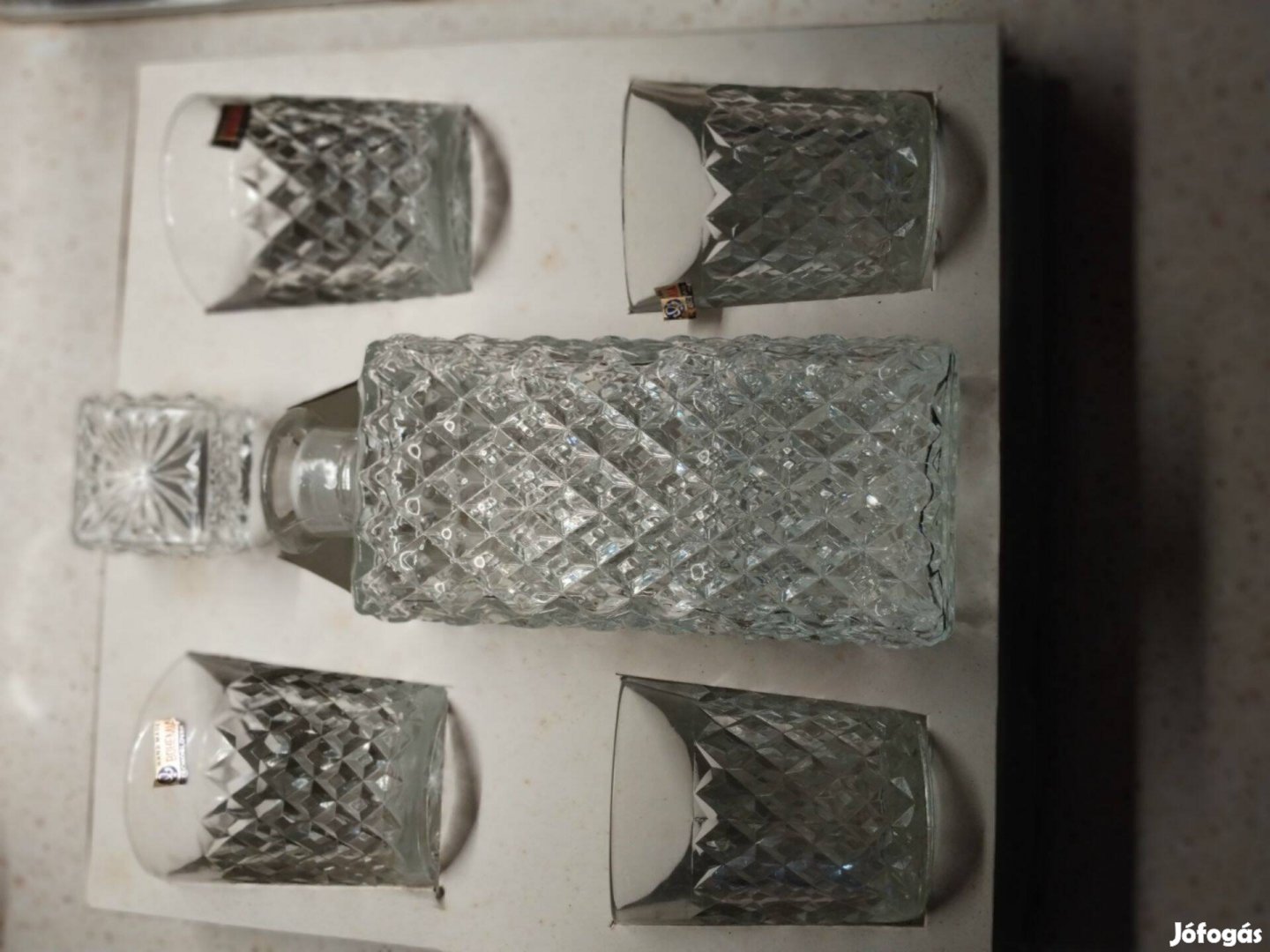 Bohemia Crystal márkájú kristály whiskys készletet