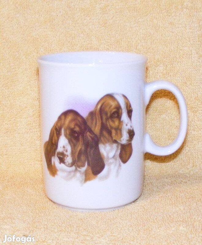 Bohemia kutyás porcelán bögre