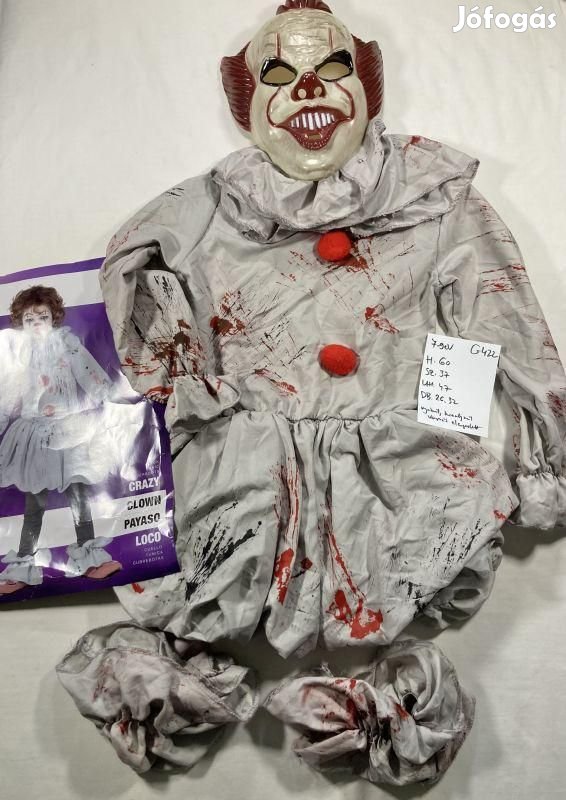 Bohóc jelmez, IT jelmez, halloween jelmez G422