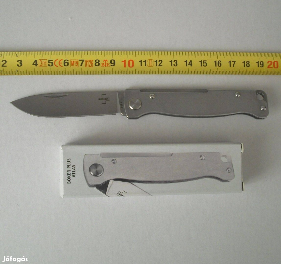 Böker Plus Atlas Stonewash Slipjoint 12C27 bicska , zsebkés