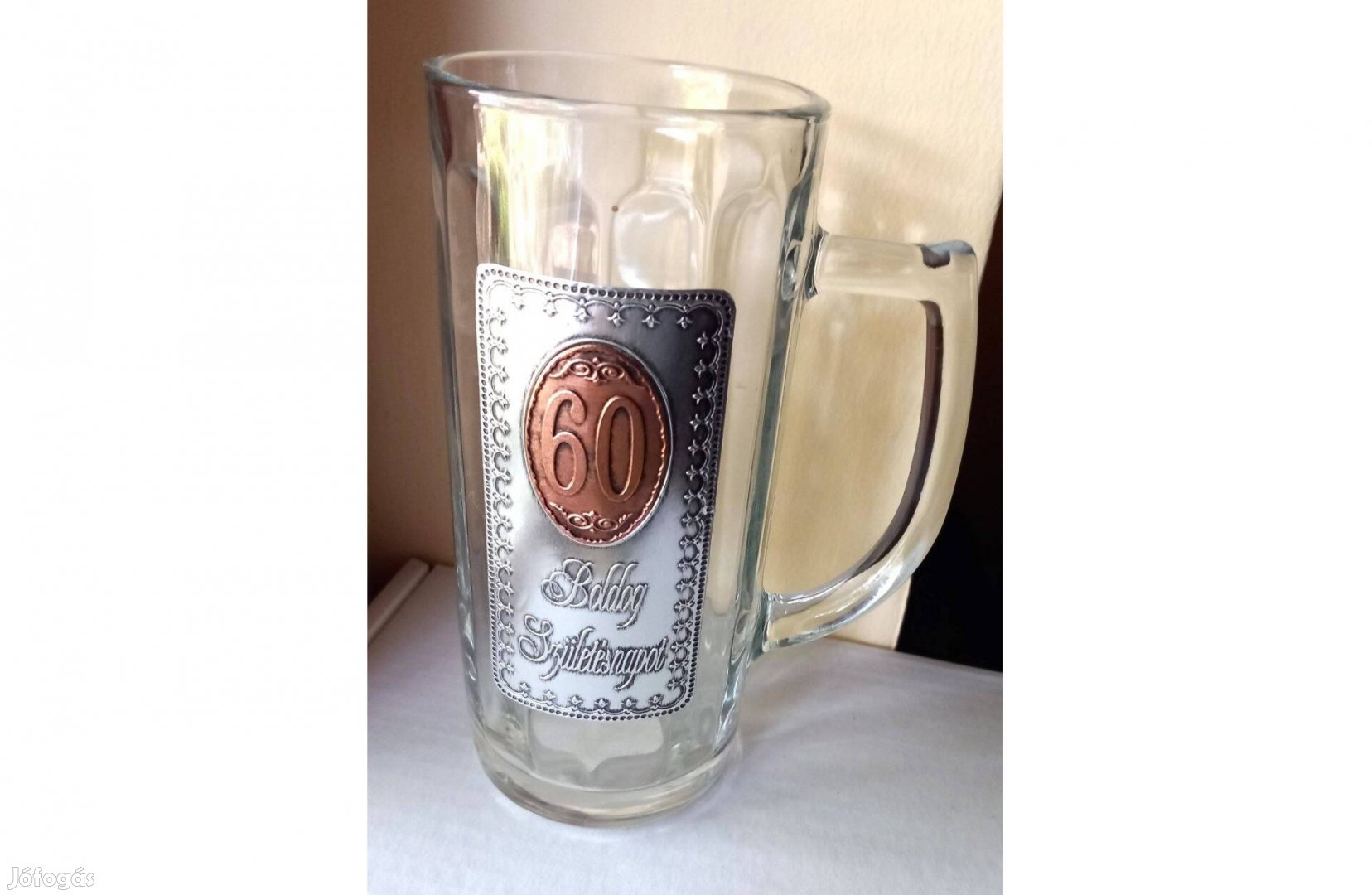 Boldog születésnapot! 60. - születésnapi söröskorsó, pohár,