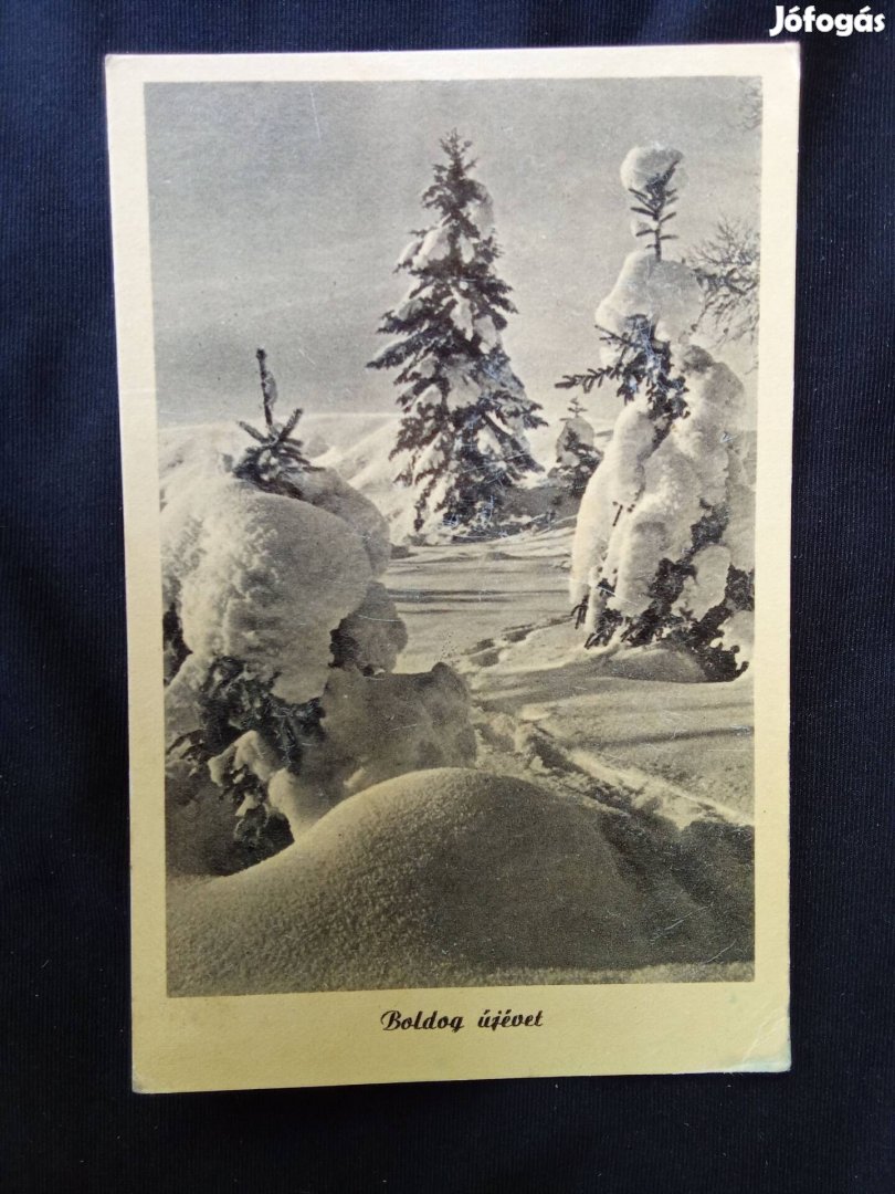 Boldog újévet futott képeslap 1952