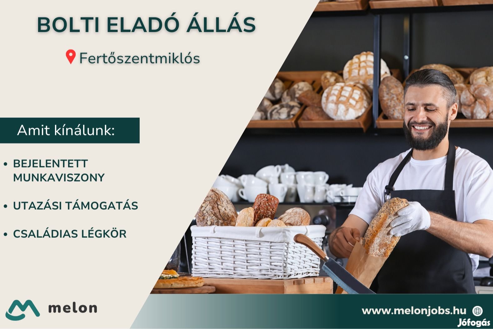 Bolti eladó álláslehetőség