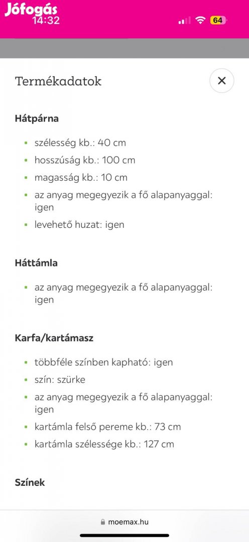 Bombei kanapé garanciális!!!