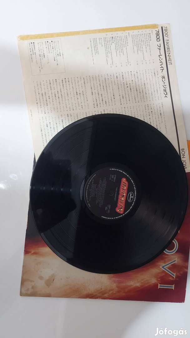 Bon Jovi 7800°Fahrenheit Lp Japan vinyl