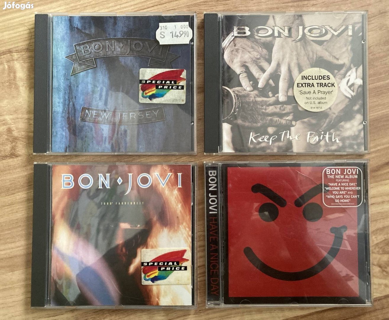 Bon Jovi CD album lemez rock metal gyűjtemény 4db régi