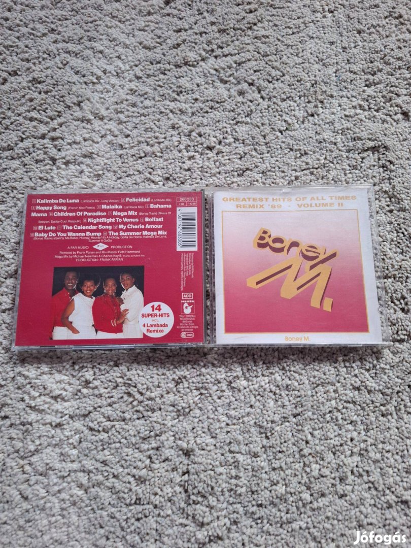 Boney M. - Greatest Hits Of All Times -Remix '89 Volume II.Cd