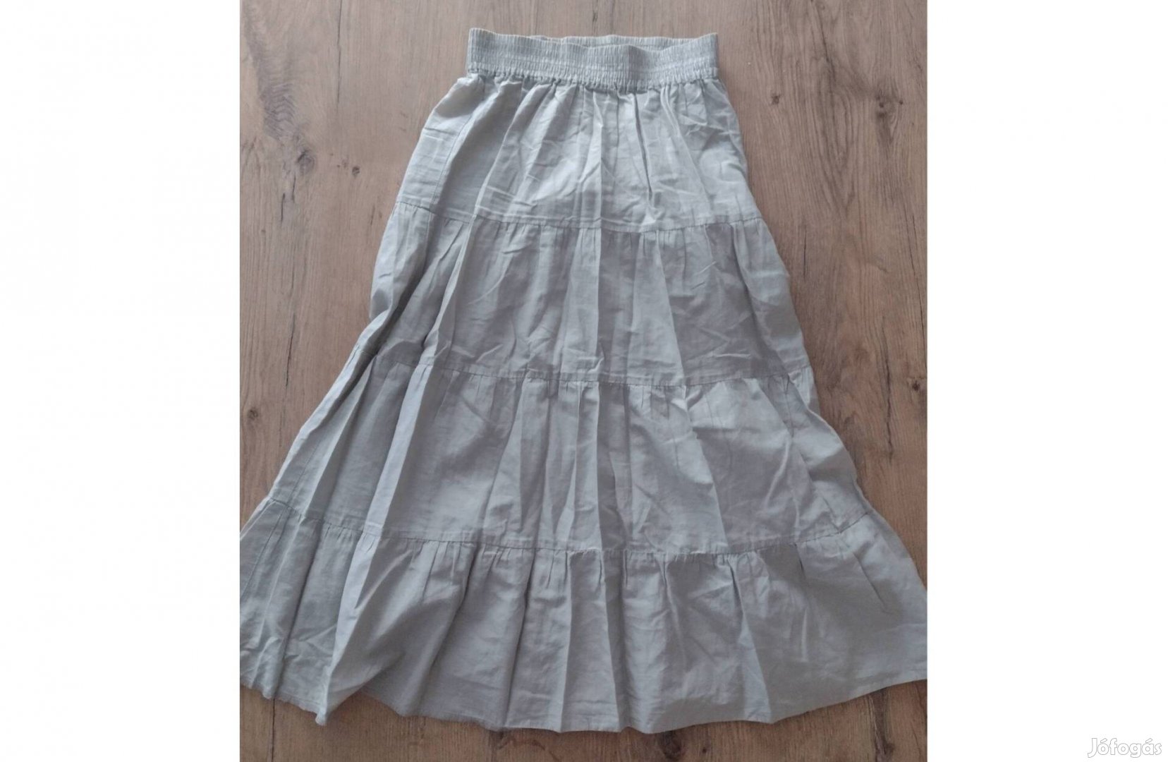 Bonprix 152, S-es bézs maxi szoknya 3000.-