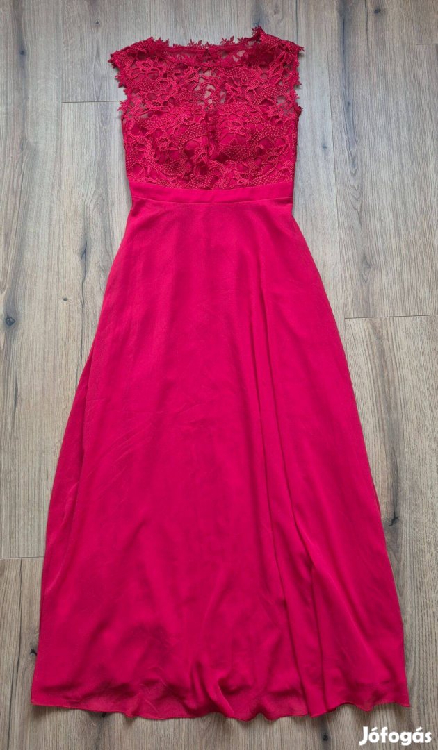 Bonprix maxi ruha csipkével piros ruha menyecske ruha