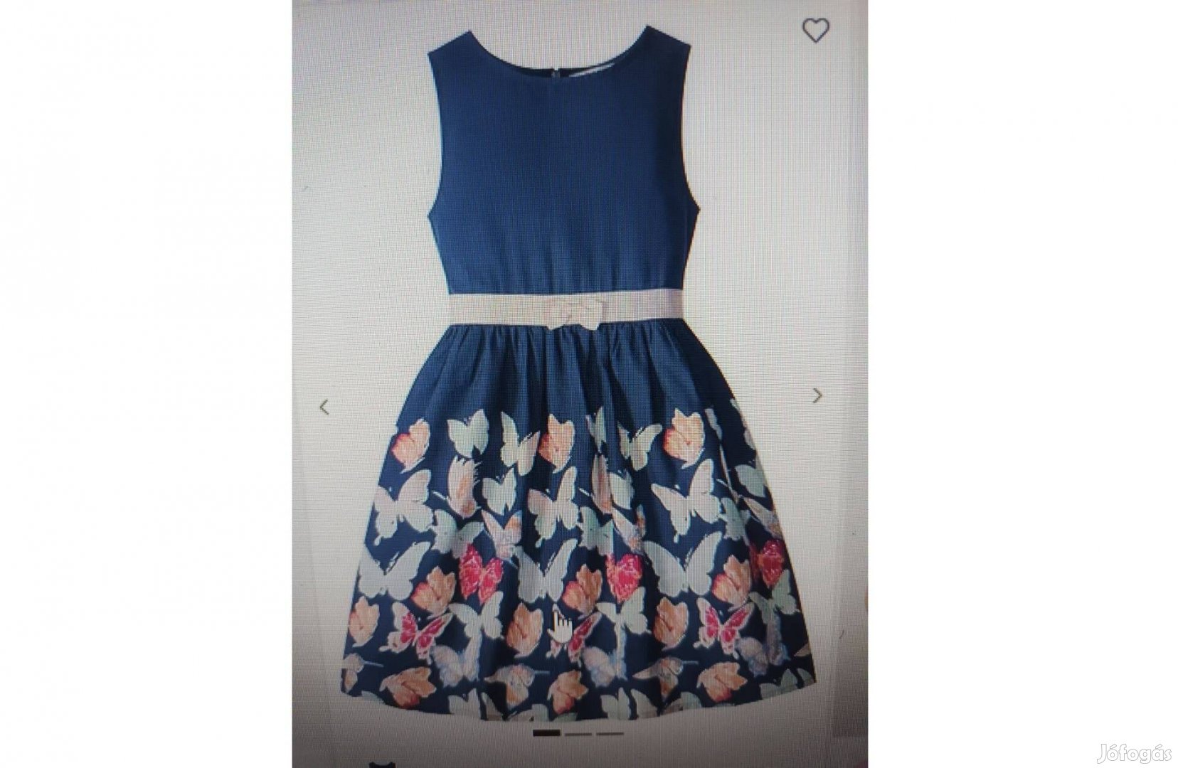 Bonprix újszerű kislány ruha pillangókkal masnival 9-10 év