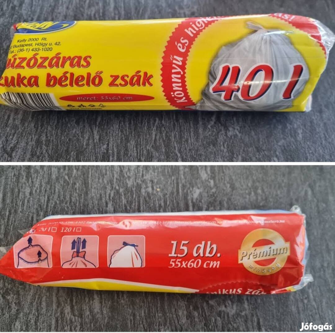 Bontatlan 15 db-os 40 literes szemetes kuka bélelő