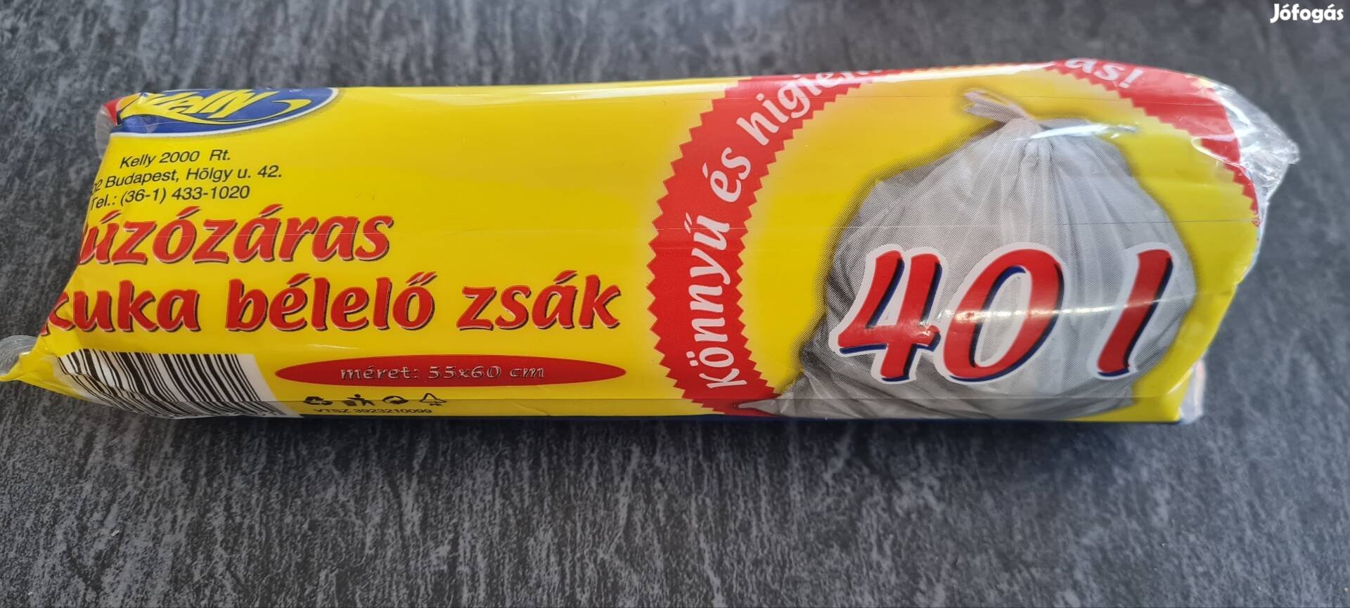 Bontatlan 15 db-os 40 literes szemetes bélelő húzózáras