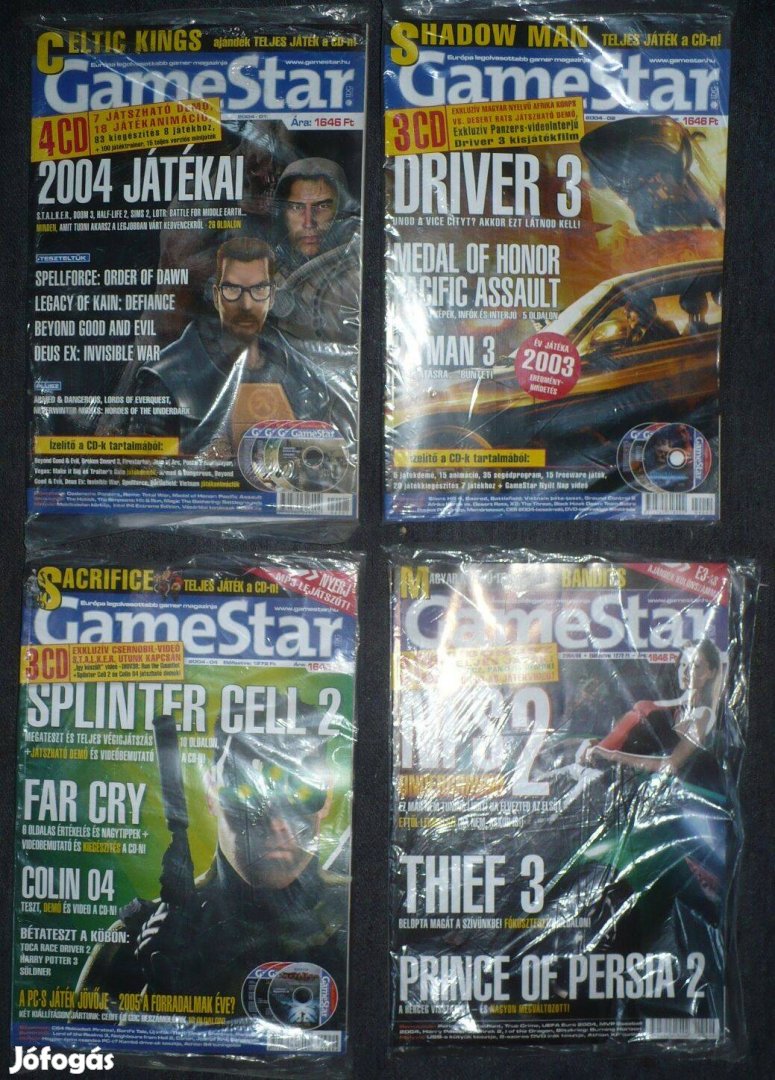 Bontatlan Gamestar magazinok (4 lapszám, 13 CD)