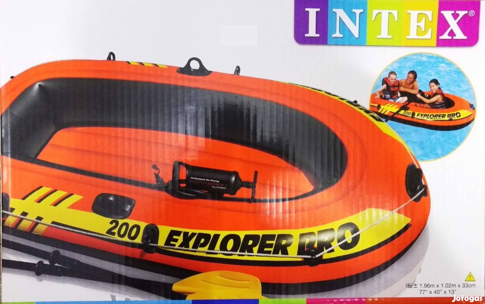 Bontatlan Intex Explorer Pro 200 gumicsónak szett 196x102 gumi csónak