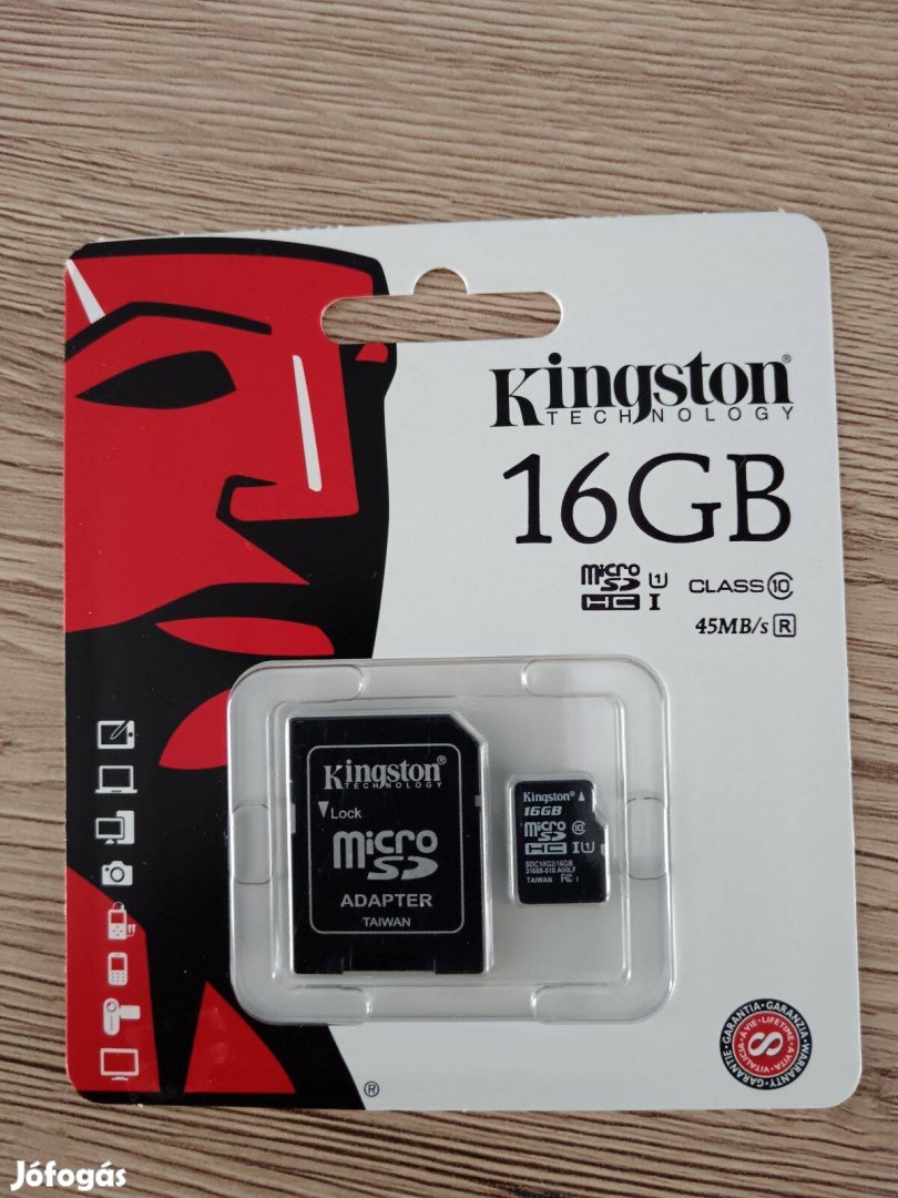 Bontatlan Kingston 16GB Microsd kártya