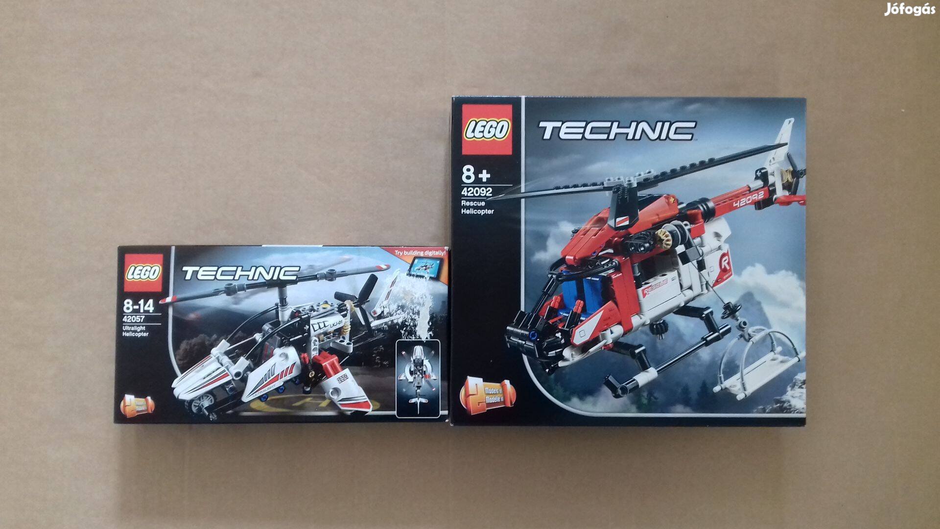 Bontatlan LEGO Technic 42057 Ultrakönnyű + 42092 Mentőhelikopter Foxár