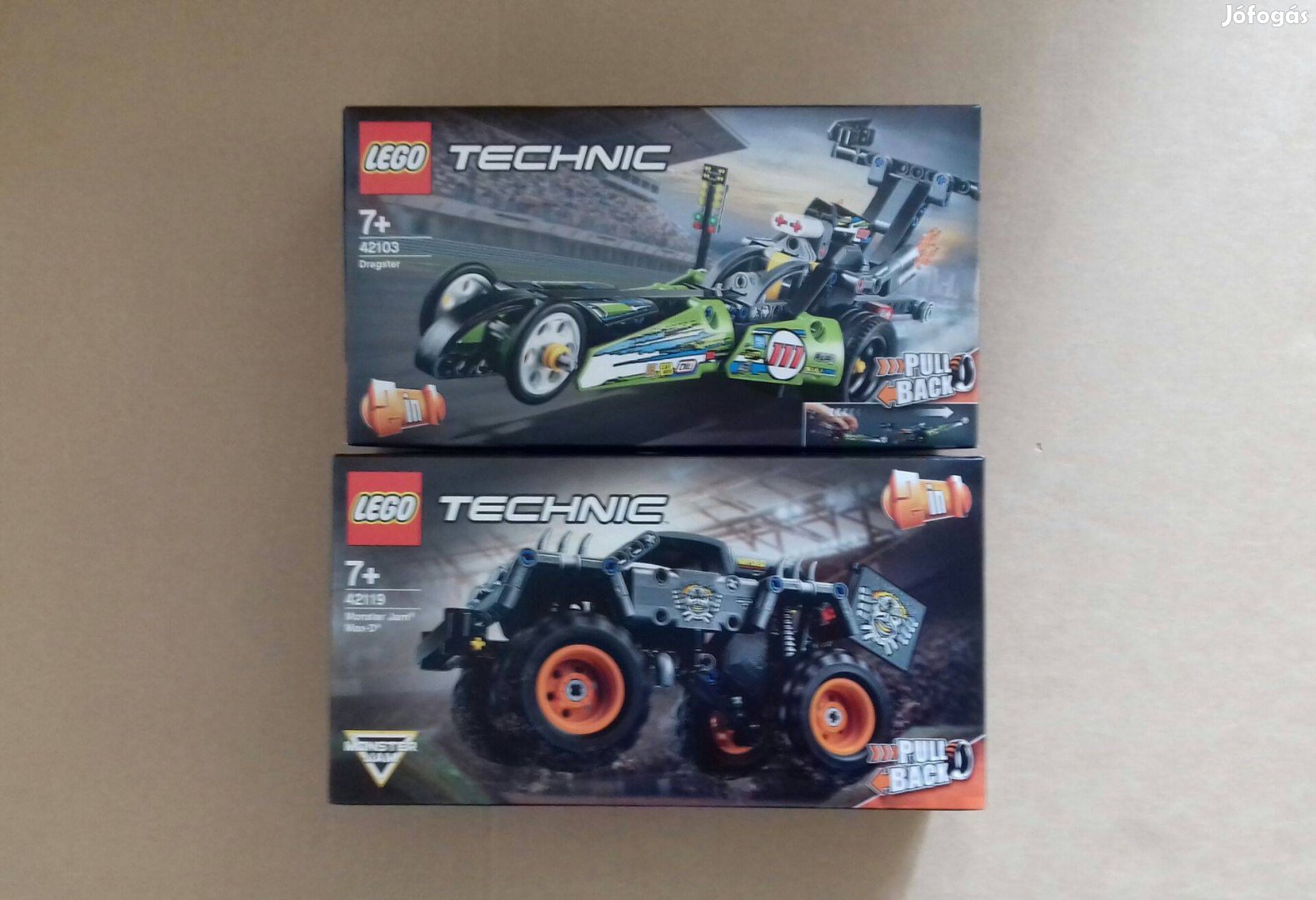 Bontatlan LEGO Technic 42103 Dragster 42119 Monster Jam Max-D Fox.árba