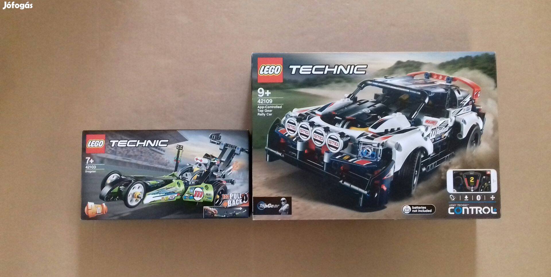 Bontatlan LEGO Technic 42103 Dragster + 42109 Ralliautó Foxpost azárba