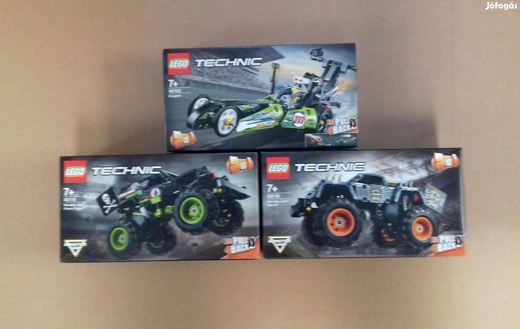 Bontatlan LEGO Technic 42103 + 42118 + 42119 Monster Jam utánvét Fox G