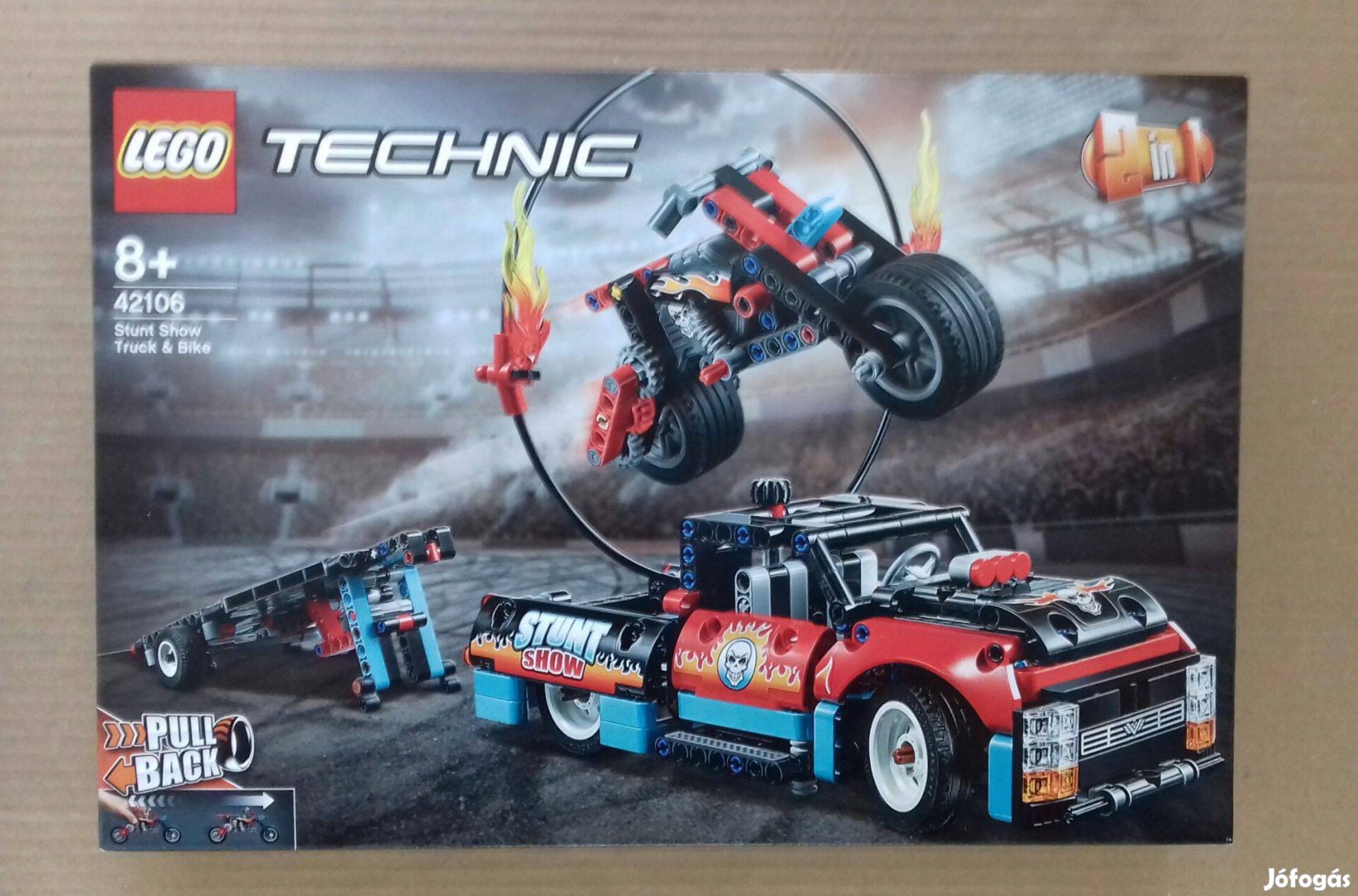 Bontatlan LEGO Technic 42106 Kaszkadőr teherautó és motor utánvét GLS