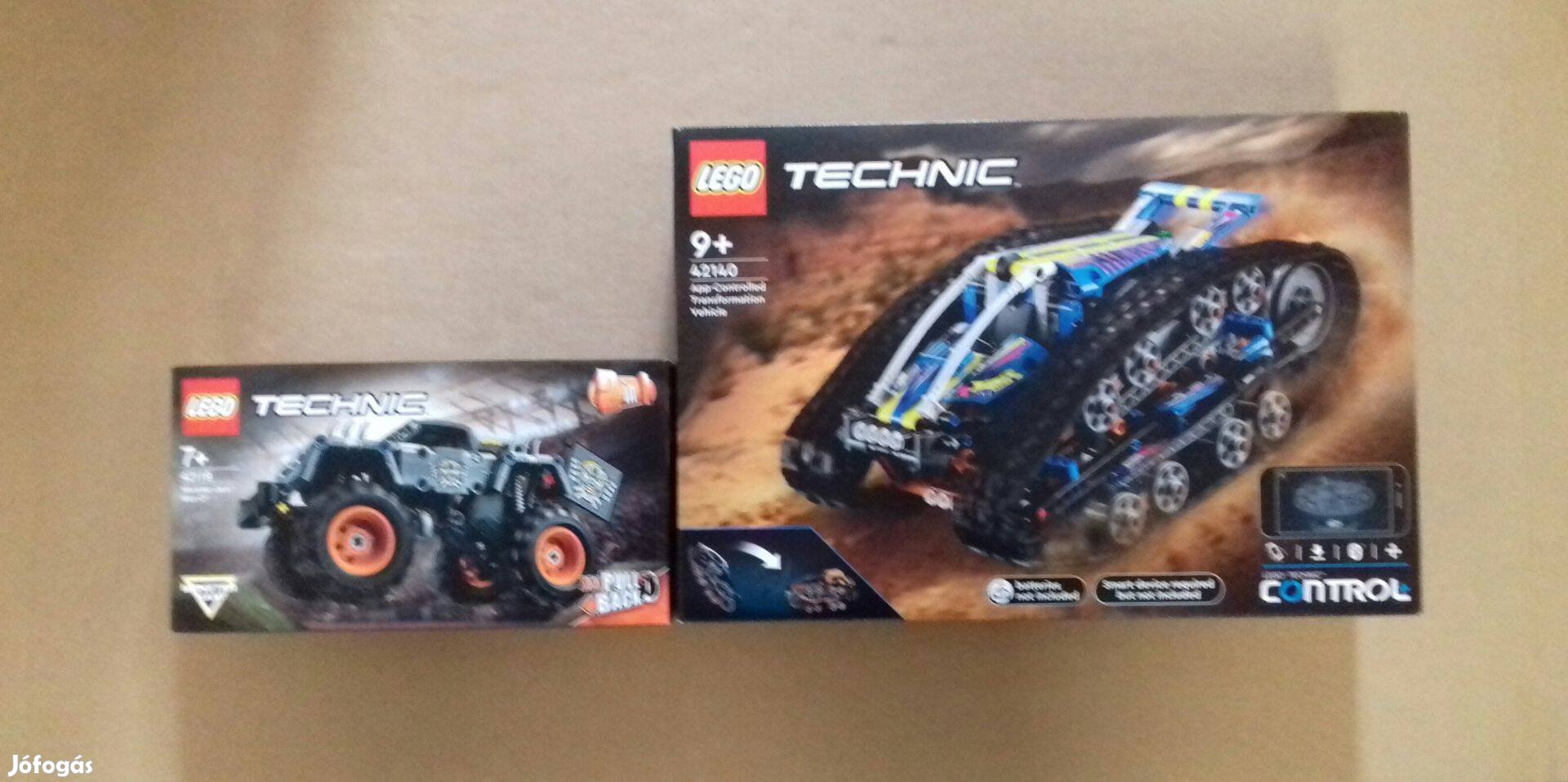 Bontatlan LEGO Technic 42119 Monster Jam Max-D + 42140 Átalakító Foxár