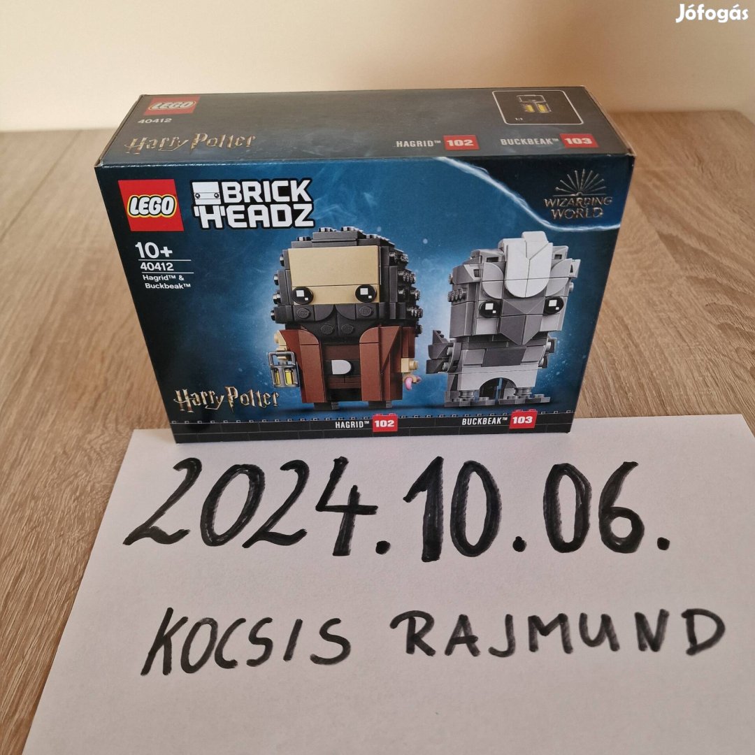 Bontatlan Lego Brickheadz Hagrid és Csikócsőr 40412 limitált 