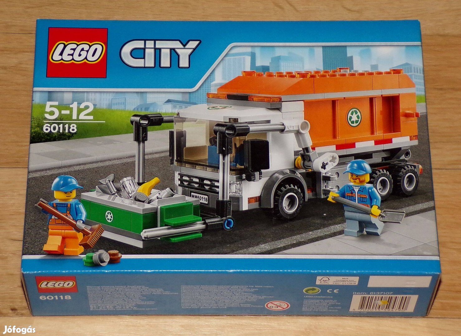 Bontatlan Lego City 60118 Garbage Truck kukás autó készlet