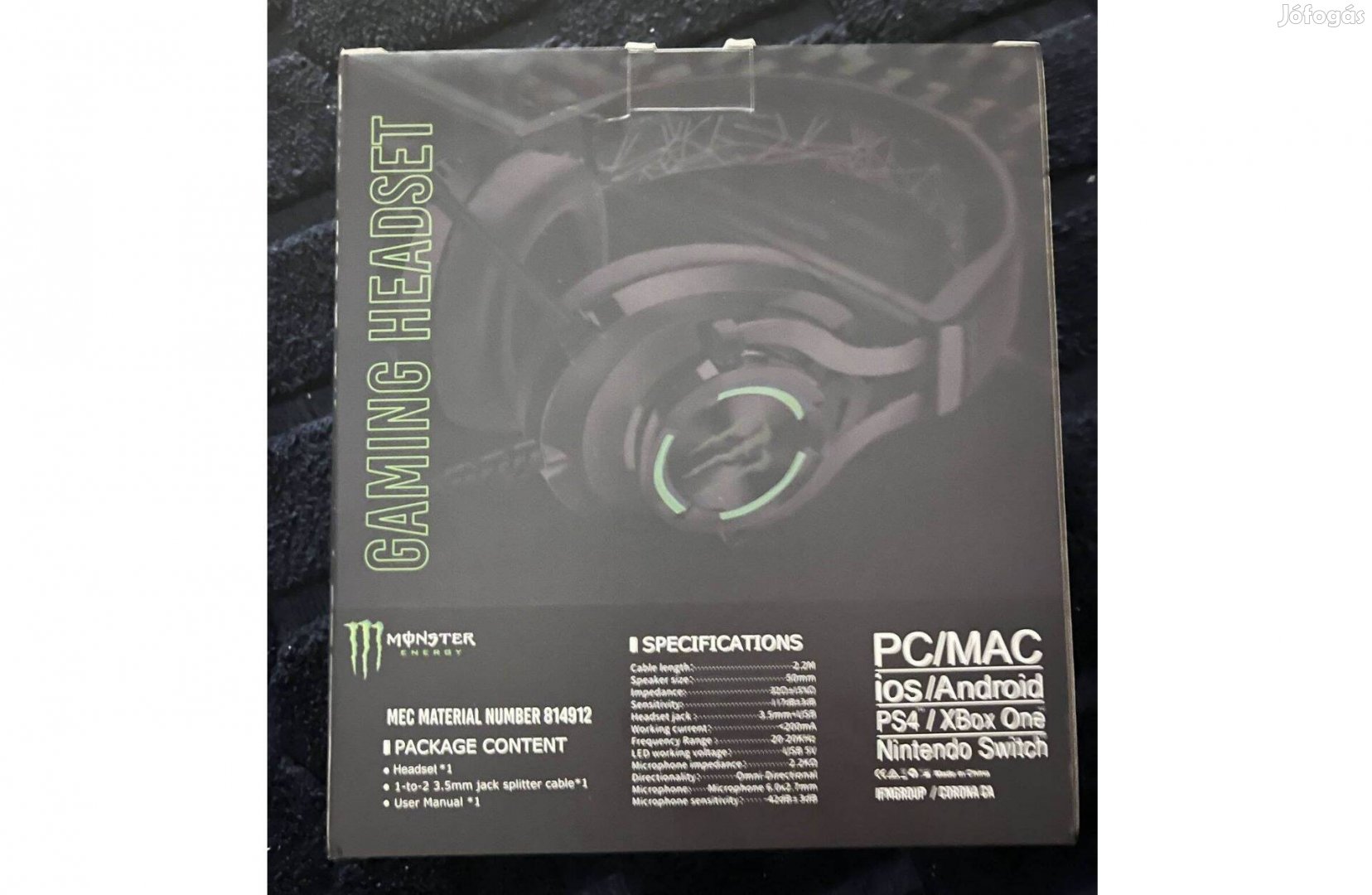 Bontatlan Monster Gaming Headset MEC Material Number 814912