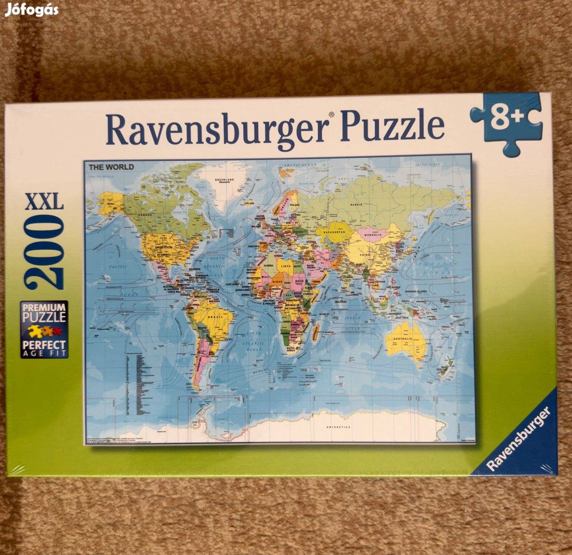 Bontatlan Ravensburger 200 db-os Puzzle Világtérkép kirakós játék
