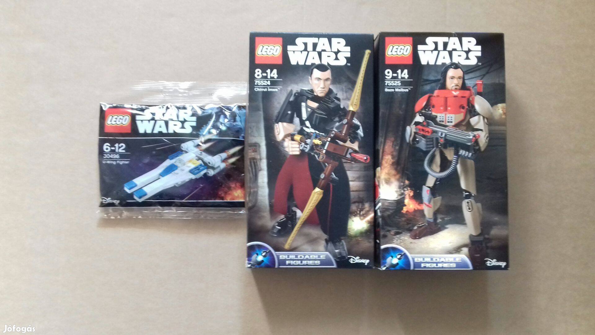 Bontatlan Star Wars LEGO 75524 Chirrut + 75525 Baze + 30496 U-wing utá