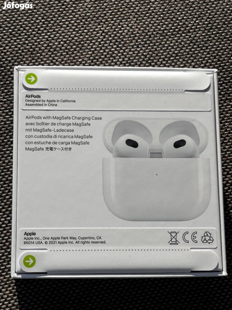 Bontatlan , új Apple Airpods (Gen. 3.) magsafe tokkal eredeti számla