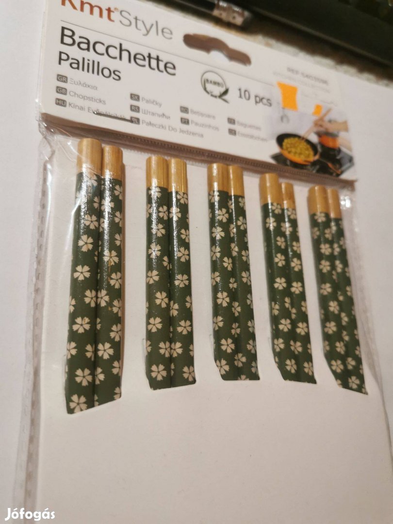 Bontatlan bambusz evőpálcika csomag (chopsticks) 5 pár 24 cm
