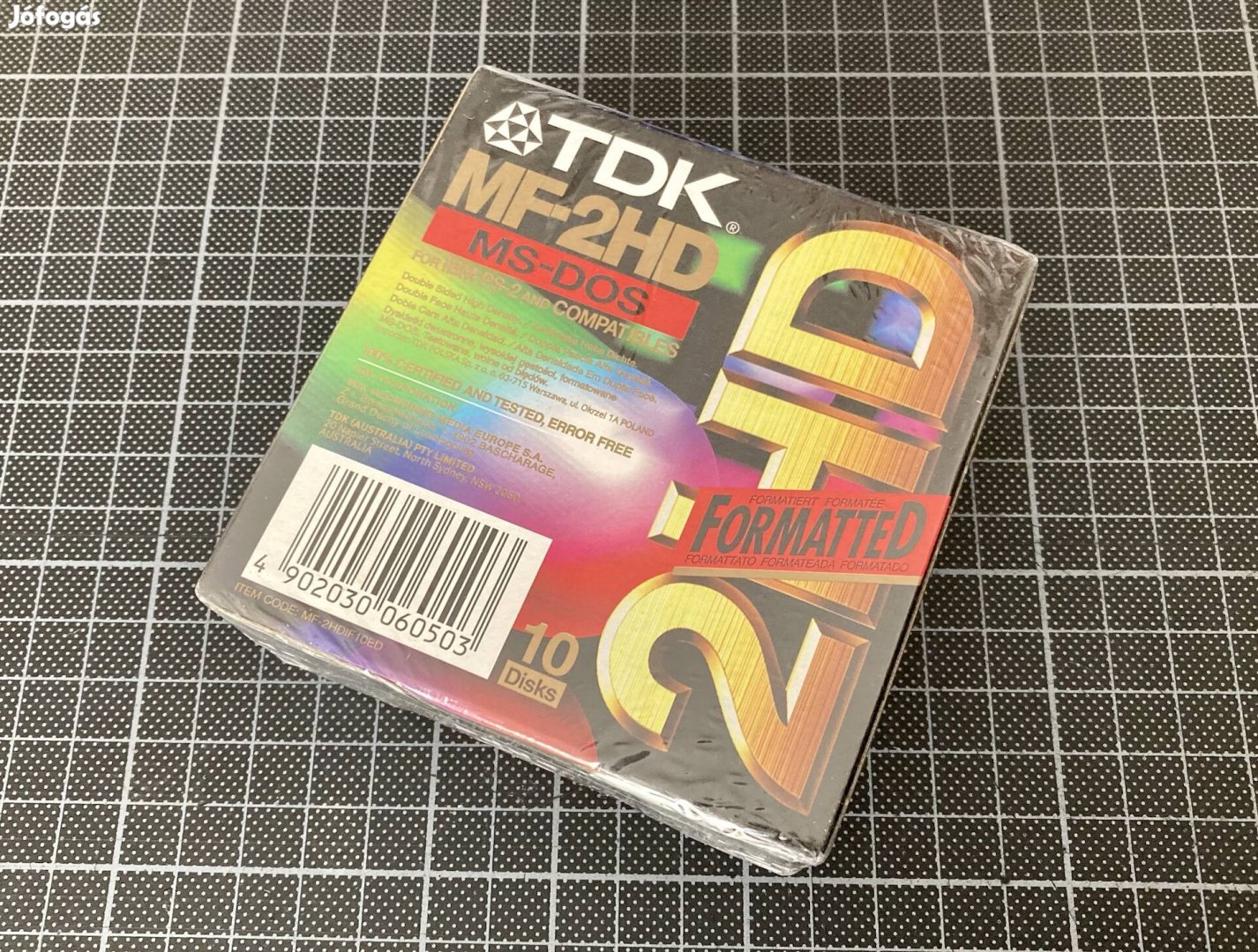 Bontatlan csomagolású TDK MF-2HD 10-es pakk floppy disc