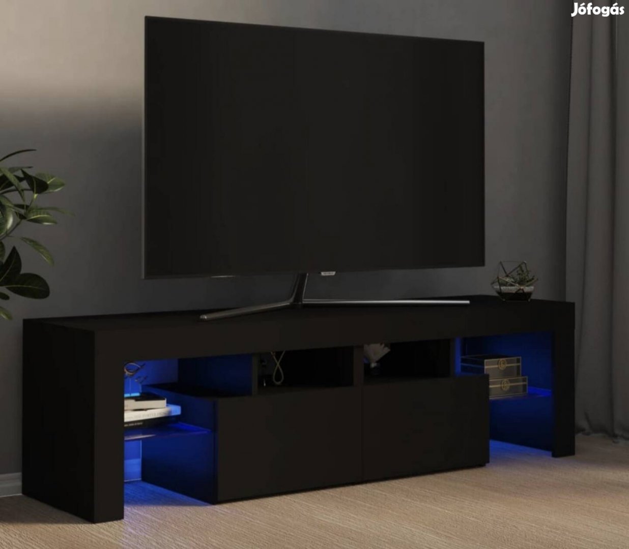 Bontatlan fekete Tv szekrény
