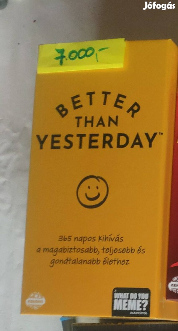 Bontatlan felnőtt 18+ társasjáték: Better than Yesterday 