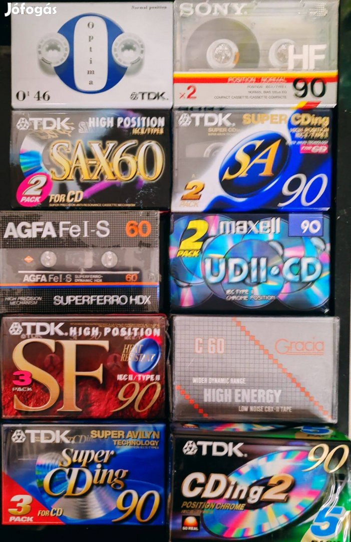 Bontatlan magnókazetta csomagok egyben megvásárolhatóak