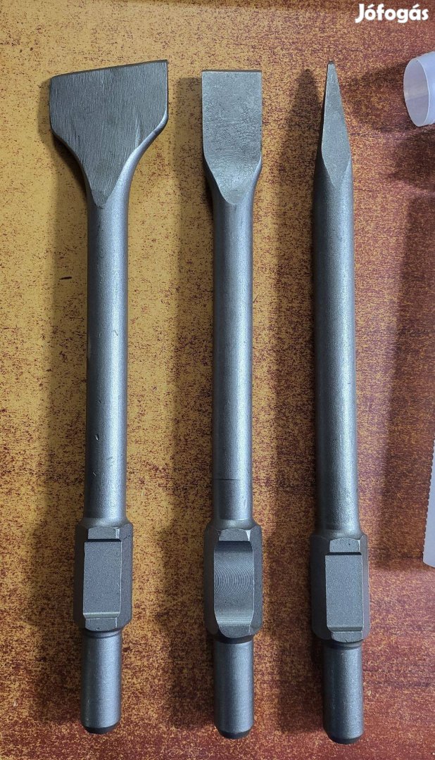 Bontókalapács vésőgép vésőszár szett Hex/hatszög 400mm 3db egyben