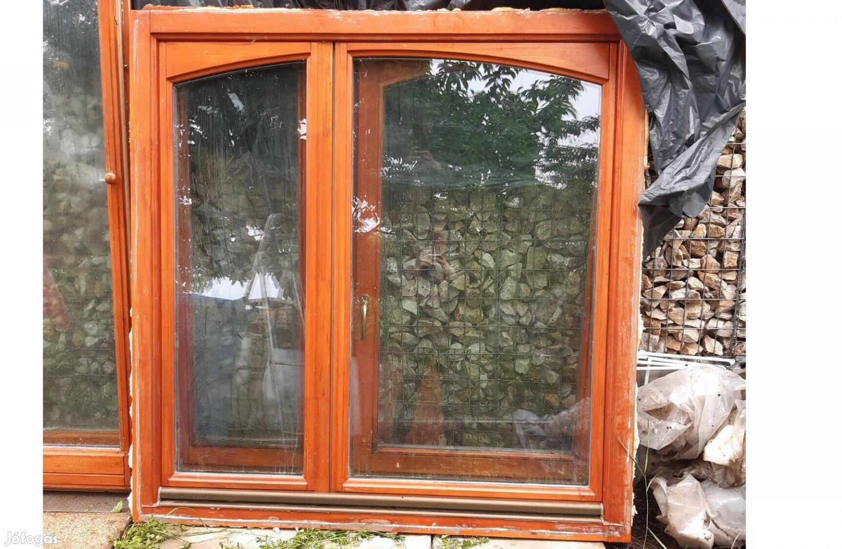 Bontott fa ablak 150x150, 3 darab