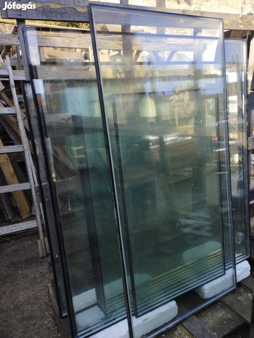 Bontott hőszigetelt ablak üveg, üvegek több darab 621