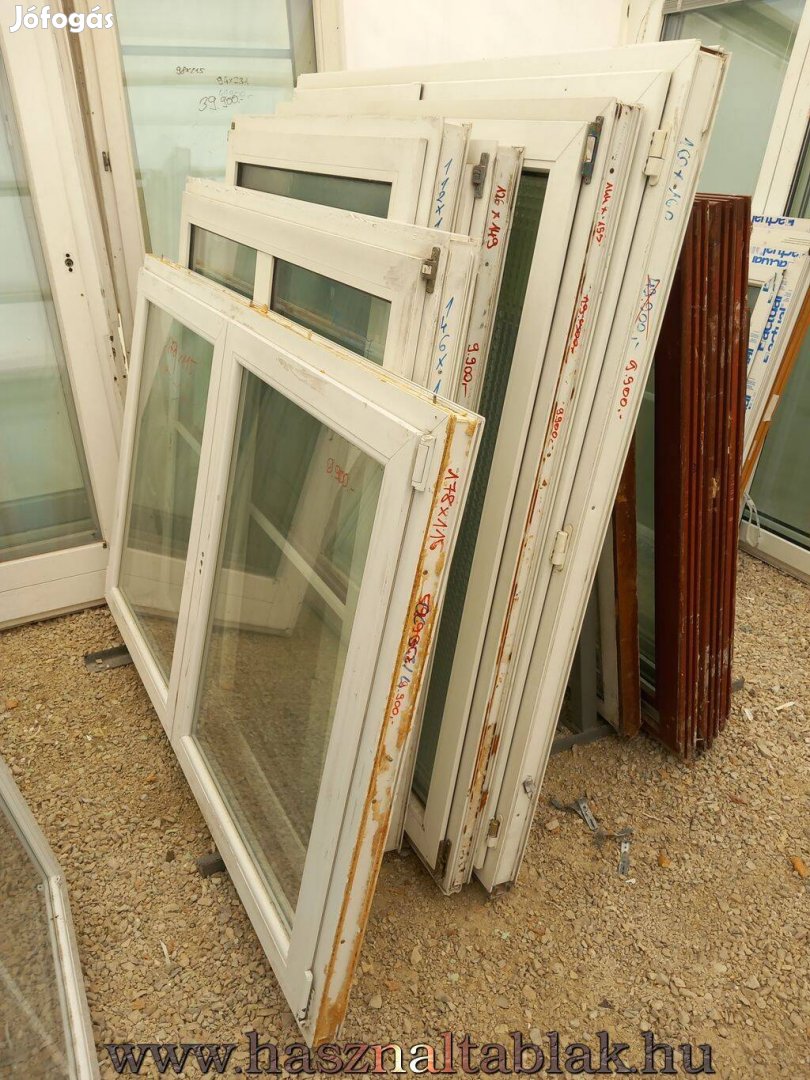 Bontott műanyag ablak 1 és 2 szárnyas kivitel bukó-nyíló típus