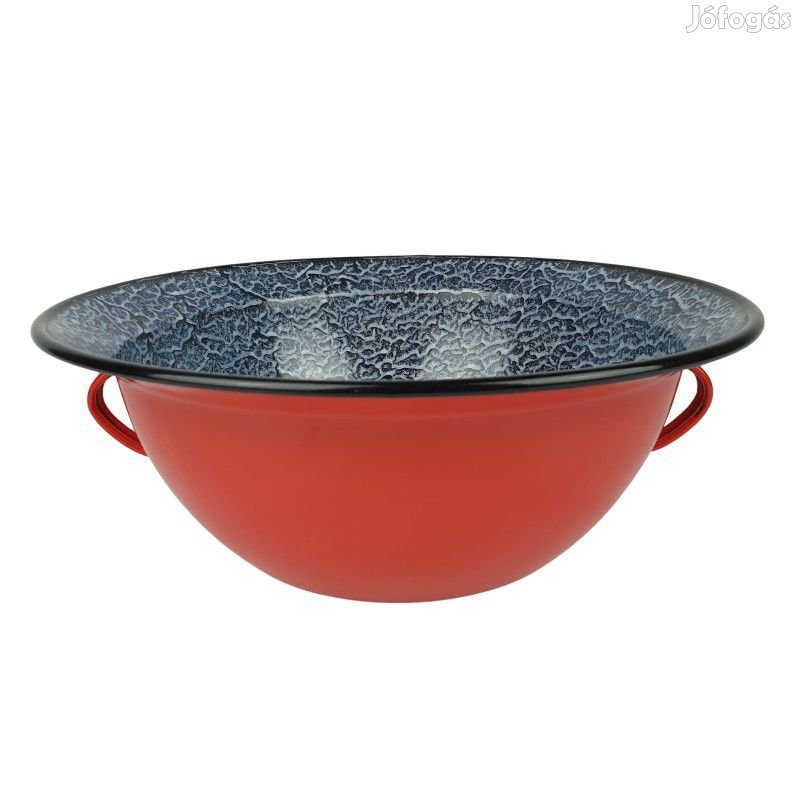 Bonyhádi zománcozott piros vajling 34cm