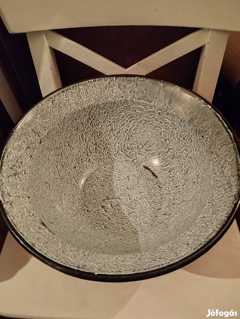 Bonyhádi zománcozott tál vájling 34 cm