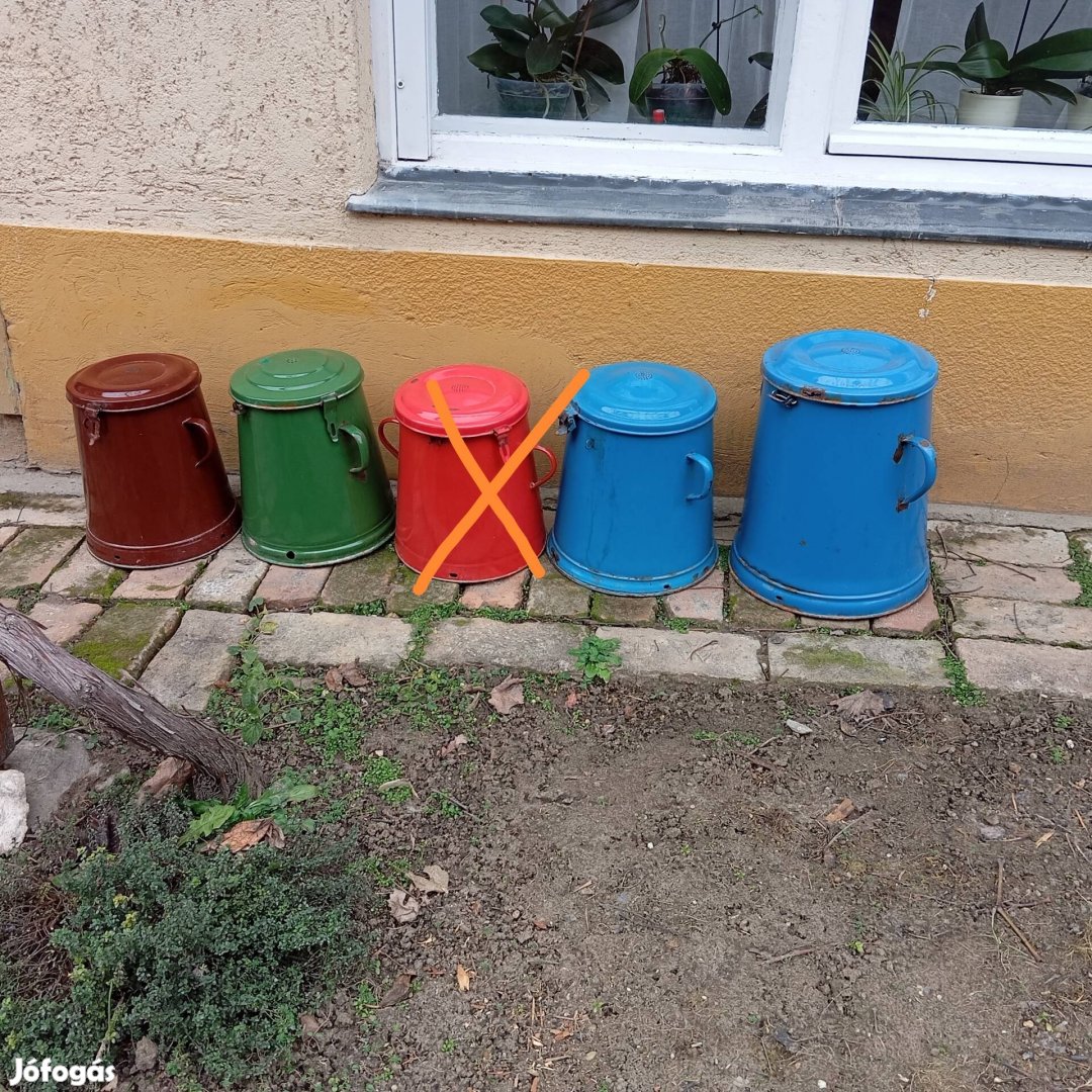 Bonyhádi zománcozott zsírosbödön vendő vindő