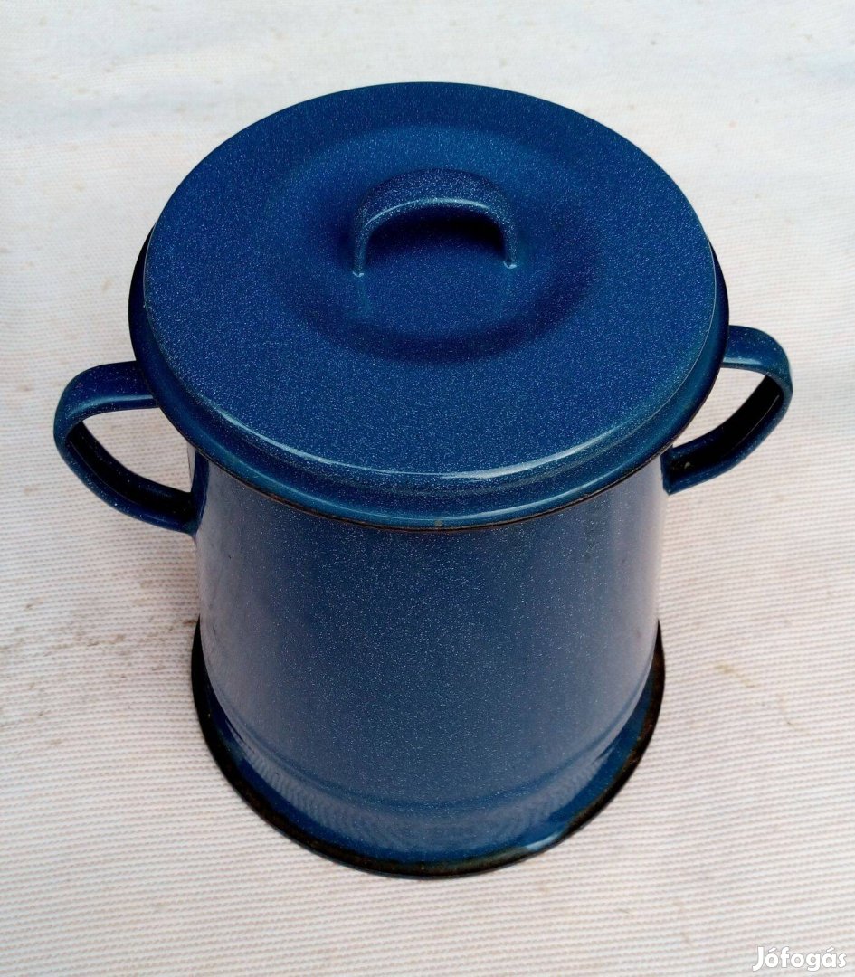 Bonyhádi zsírosbödön kék színben 2 literes, zsiros bödön