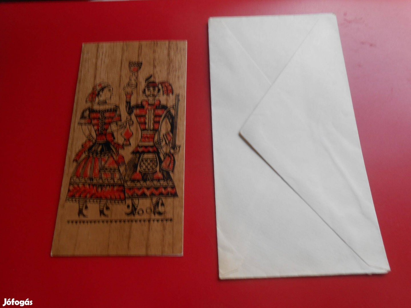 Boór Vera- összecsukható üdvözlőlap, postatiszta, borítékjával